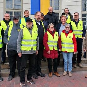 Verabschiedung am Wismarer Rathaus