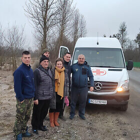 Das Team auf dem Weg nach Peresjaslav, Kriviy Rih und Cherson