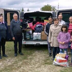 Hilfsgüter für Flüchtlinge in der Westukraine