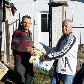 Familienpaket-Verteilung in Bishnica