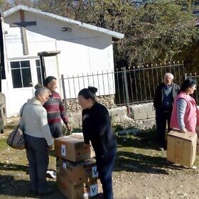 Familienpaket-Verteilung in Bishnica