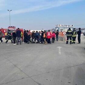 Szenen am Grenzübergang Isaccea