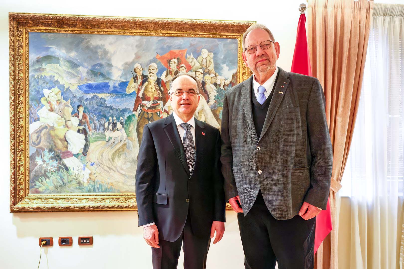 Besuch bei Staatspräsident Bajram Begaj